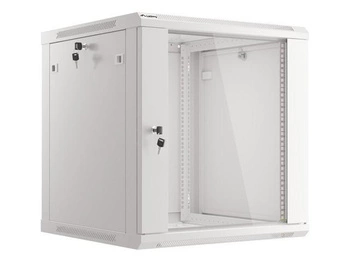Szafa instalacyjna wisząca 19'' 12U 600X600mm szara (drzwi szklane)