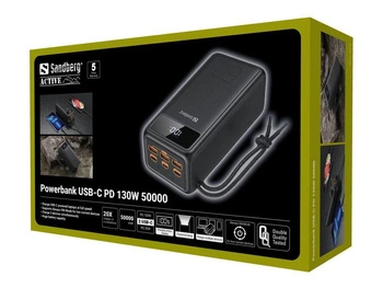 SANDBERG Powerbank USB-C PD 130W 50000mAh