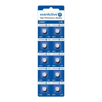 Bateria alkaliczna mini everActive AG1 G1 LR621 LR60 - blister 10 sztuk