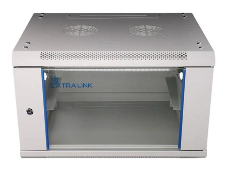 EXTRALINK 6U 600X600 wisząca szafa rack szara