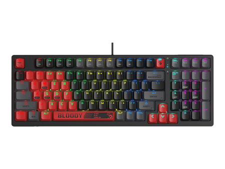 A4TECH Klawiatura mechaniczna BLOODY S98 USB Sports Red BLMS Red Plus Switches