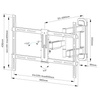 Neomounts Screen Wall Mount (full motion, 3 pivots, VESA 600x400)