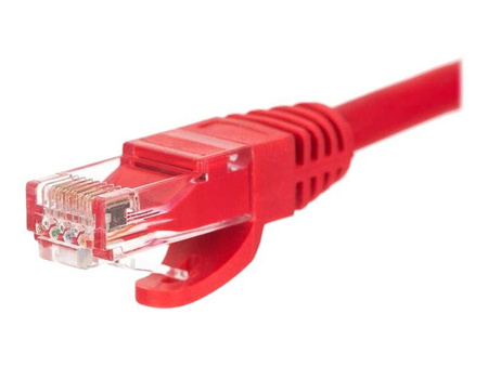 NETRACK BZPAT0P56R Netrack patchcord RJ45, osłonka zalewana, kat. 6 UTP, 0.5m czerwony