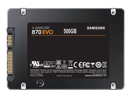 SAMSUNG 870 EVO 500GB SATA III 2.5inch SSD 560MB/s read 530MB/s write