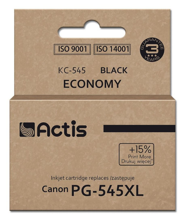 Actis KC-545 Tusz (zamiennik do Canon PG-545XL; Supreme; 15 ml; 207 stron; czarny).