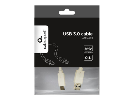 GEMBIRD CCP-USB3-AMCM-W-0.1M Gembird kabel USB-C 3.0, 0.1m, biały