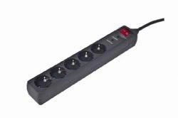 ENERGENIE SPG5-C-15 Gembird listwa zasilająca 5 gniazd (Schuko), 4.5M, czarna