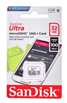 Karta pamięci MicroSDHC SanDisk ULTRA ANDROID 32GB 100MB/s UHS-I Class 10