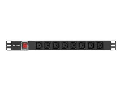 LANBERG power distribution unit PDU 19 1U 16A 8x IEC C13 sockets 2m black C20