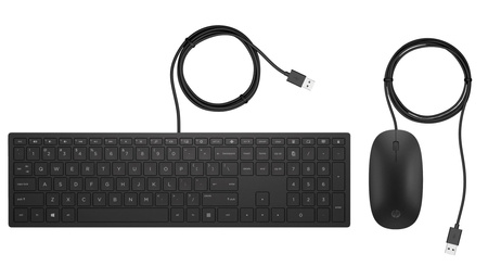 HP PAV WiredCombo Keyboard 400 EMEA-INTL English Loc-Euro plug