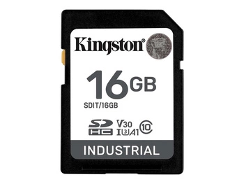 KINGSTON 16GB SDHC Industrial -40C to 85C C10 UHS-I U3 V30 A1 pSLC