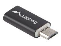 LANBERG AD-UC-UM-01 Lanberg Adapter USB TYPE-C(F)-MICRO-B(M) 2.0 Czarny