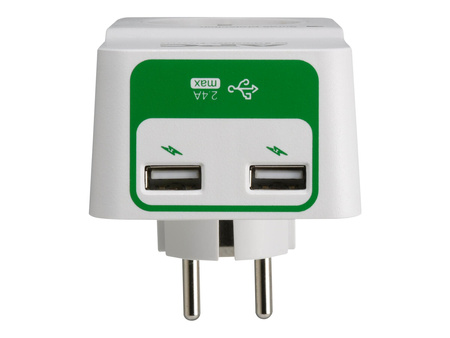 APC PM1WU2-GR APC Essential SurgeArrest 1 Outlet 230V, 2 Port USB Charger