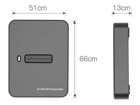 GEMBIRD Stacja dokująca do dysków M.2 SATA i NVME SSD czarna