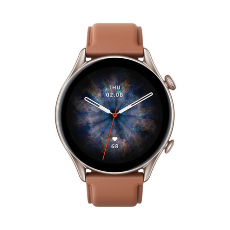 Smartwatch GTR3 Pro brązowa skóra