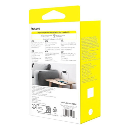 Ładowarka sieciowa Baseus GaN5 1C 25W EU (czarny)