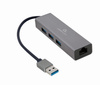 Adapter USB-AM to LAN GbE Hub 3xUSB 3.0 