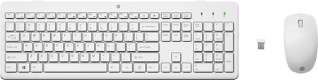 Zestaw klawiatura + mysz HP 230 Wireless Mouse and Keyboard Combo bezprzewodowe białe 3L1F0AA