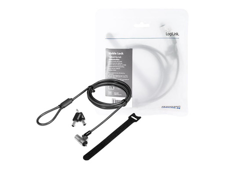 LOGILINK NBS012 Linka zabezpieczająca Noble Lock kluczyk 1.5m