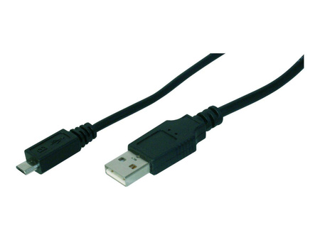 ASM AK-300127-010-S ASSMANN Kabel połączeniowy USB 2.0 HighSpeed Typ USB A/microUSB B M/M czarny 1m