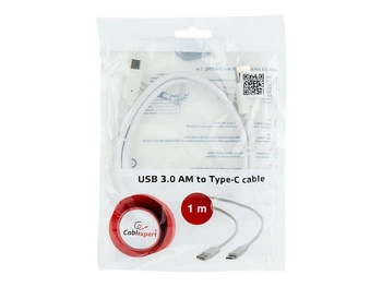GEMBIRD CCP-USB3-AMCM-1M-W Gembird kabel USB-C 3.0, 1m, biały
