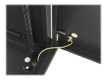 LANBERG Wall mount cabinet 19inch 9U 600x450 steel doors black flat pack