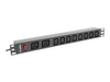 LANBERG power distribution unit PDU 19 1U 16A 2x C19 8x IEC C13 sockets 2m black C20