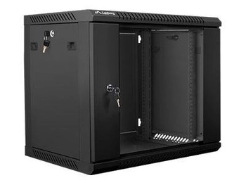 LANBERG WF01-6409-10B Lanberg szafa wisząca rack 19 9U 600x450mm czarna (drzwi szklane)