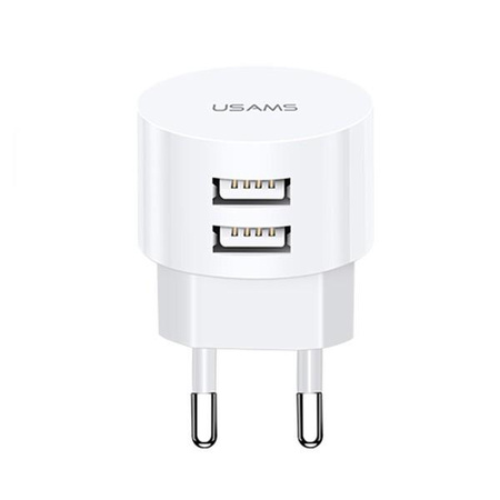 Ładowarka sieciowa T20 2XUSB 2,1A Okrągła