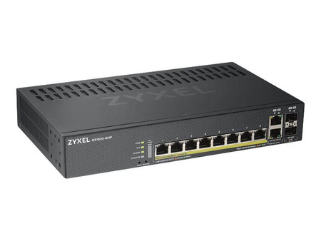 ZYXEL GS1920-8HPV2-EU0101F Zyxel GS1920-8HPv2 8 port GbE Smart Managed PoE Switch 2x GbE combo (RJ45/SFP)