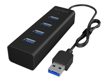 ICY BOX IB-HUB1409-U3 4-portowy Hub USB 3.0 Hub Czarny