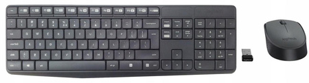 LOGITECH 920-007931 Logitech klawiatura + mysz bezprzewodowa MK235, Szare, US