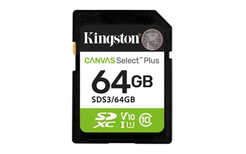 KINGSTON SDXC 64GB Canvas Select Plus Gen3 100MB/s