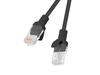 Patchcord kat.6 0.25M UTP czarny