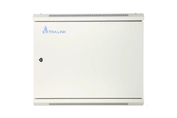 Szafka wisząca rack 12U 600x600 szara metalowe drzwi