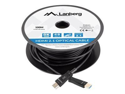 LANBERG kabel HDMI v2.1 8K M/M 100m optyczny AOC