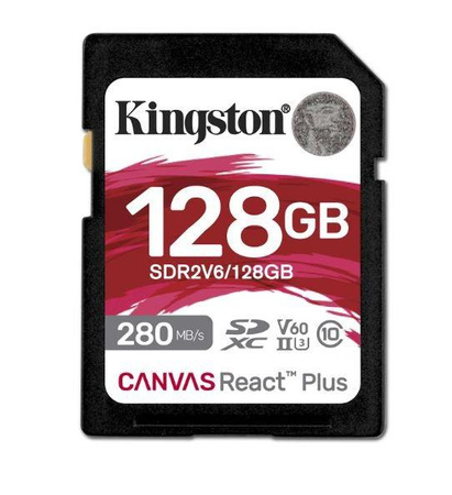 Karta pamięci SD 128GB React Plus 280/100/MB/s U3 V60 
