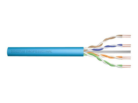 DIGITUS Installation cable cat.6A U/UTP Dca solid wire AWG 23/1 LSOH 100m violet foiled