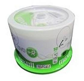 MAXELL Płyta DVD+R 4,7GB, 50 szt.  w opakowaniu cake (szpindel). Prędkość zapisu 16X, 120 min.  Płyty do nadruku atramentowego. Przeznaczenie Multimedia.