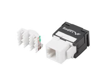 Moduł Keystone Lanberg gniazdo RJ45 -> LSA beznarzędziowy UTP kat.6 180° do puszki montażowej