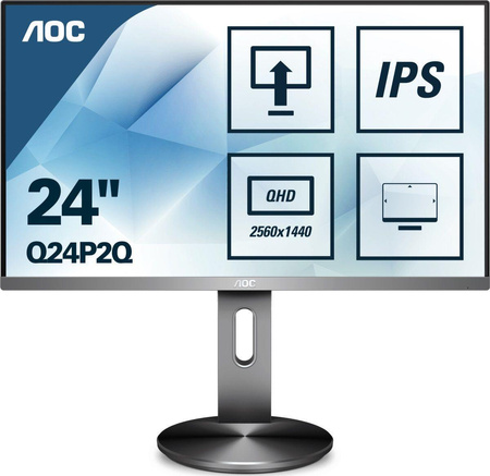 Monitor AOC 23,8" Q24P2Q VGA HDMI DP 4xUSB 3.1 głośniki