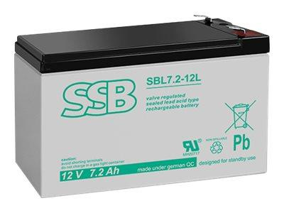 SSB SBL 7.2-12L SSB akumulator 12V/7.2Ah T2 żywotność 10-12 lat - faston 6,3 mm