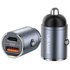 Ładowarka samochodowa 30W 1xUSB+1xUSB-C C38 Fast Charge Stalowa