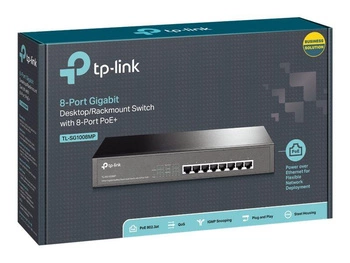 TPLINK TL-SG1008MP TP-Link TL-SG1008MP Gigabit PoE+ switch, 8x10/100/1000, 126W, 1U 13 steel case