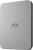 LACIE MOBILE DRIVE 5 TB USB 3.1/USB TYPE C MOON SILVER W/RESCUE
