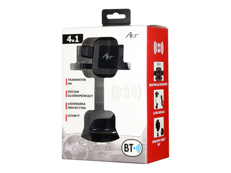 ART MP3TR FM-09 ART TRANSMITER samoch FM 4w1 zest. głośnomówiący, ładowarka ind. uchwyt FM-09BT