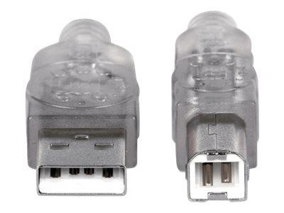 MANHATTAN 345408 Manhattan Kabel USB 2.0 A-B M/M 5m srebrny