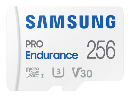SAMSUNG PRO Endurance microSD Class10 256GB incl adapter R100/W30 up to 140160 hours