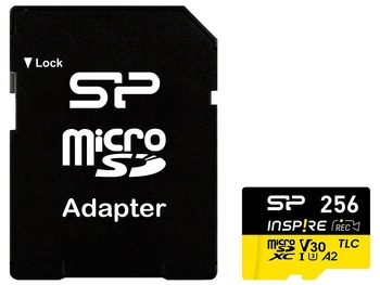 SILICON POWER Memory card microSDXC Inspire 256GB UHS-IU3 A2 V30 4K TLC