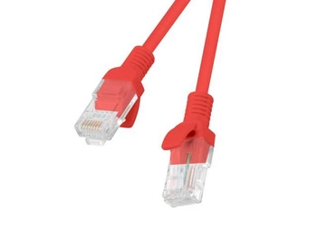 Patchcord kat.5e 0.5M UTP czerwony